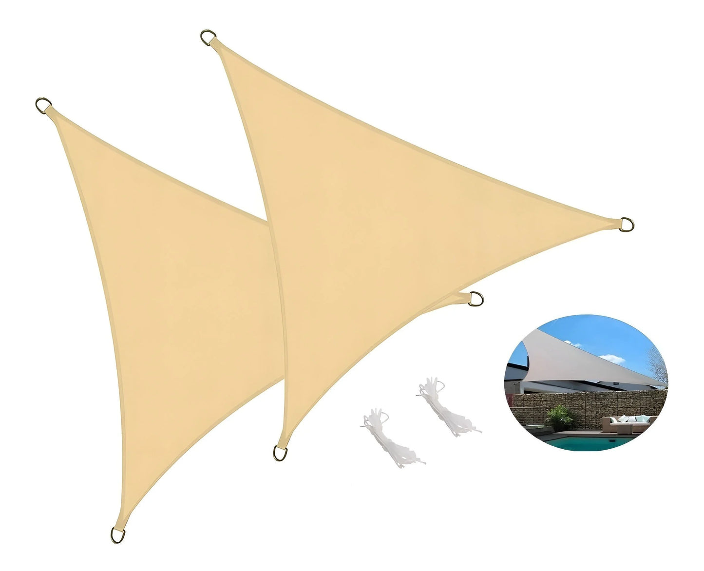 Toldo Vela Quitasol Triangular 3x3M